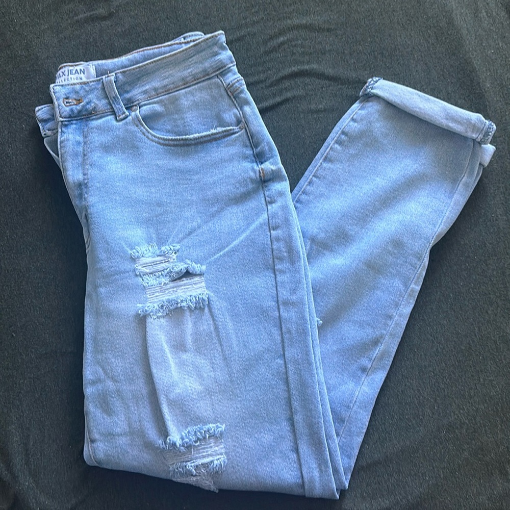 Wax Jeans ripped high-wasted.